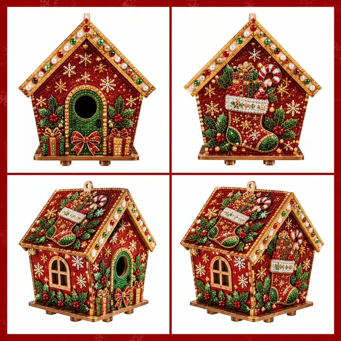 DIY Pearl Art Kit – 3D Handmade Christmas House Decoration, Holiday Craft Gift for Family & Friends