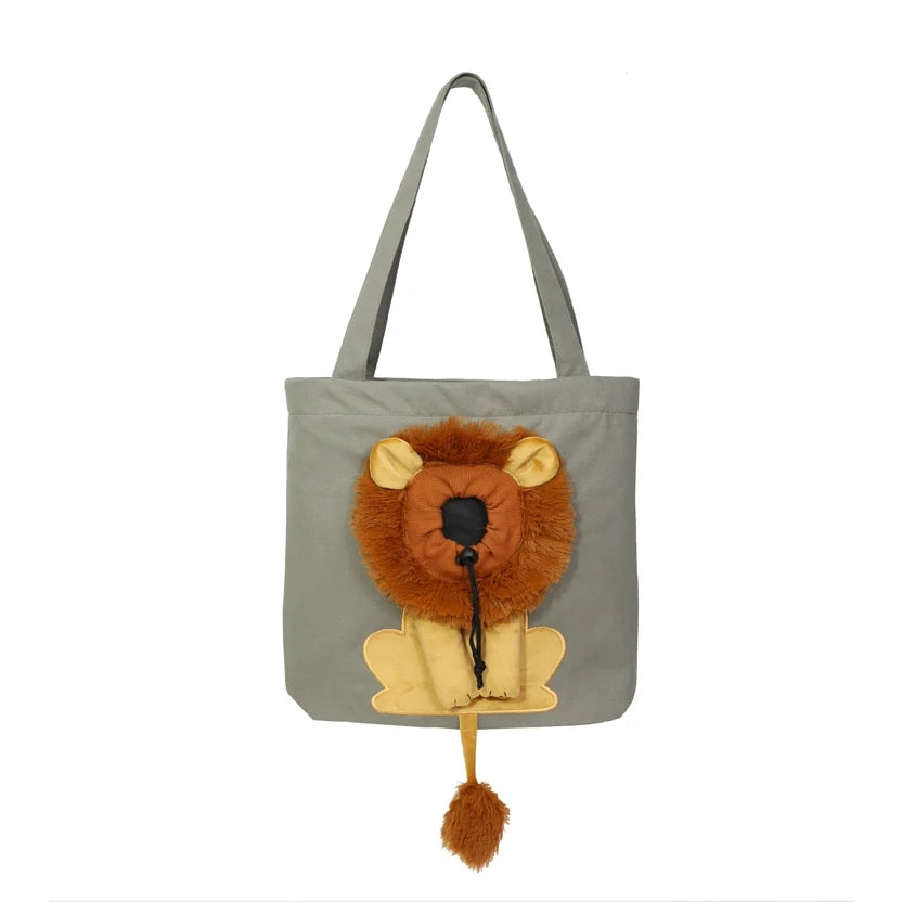 Soft Pet Carrier Bag – Lion Design Portable Travel Carrier