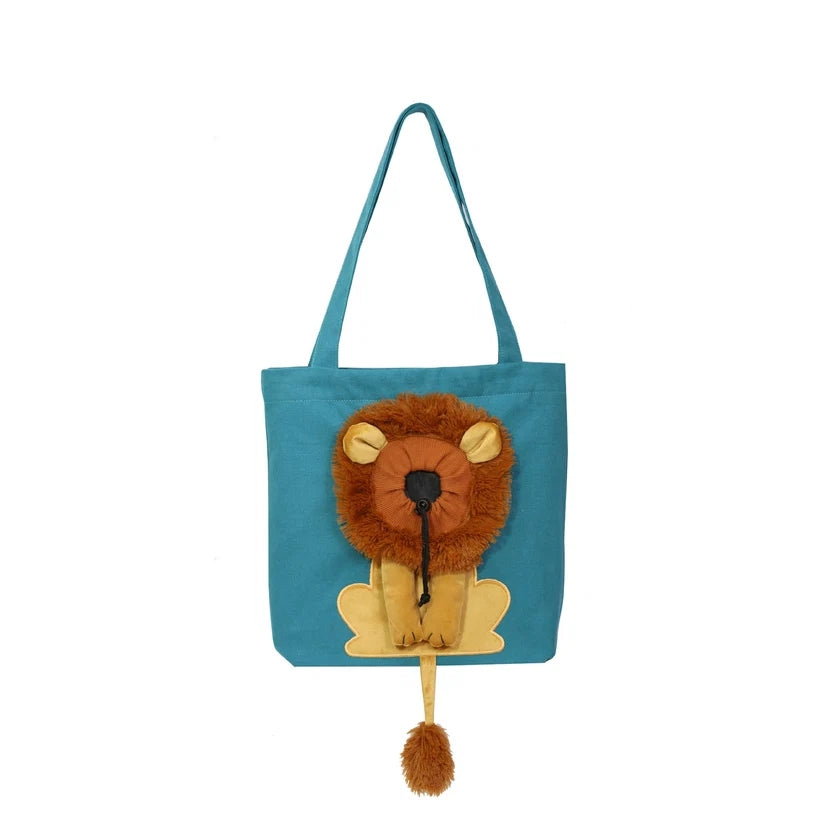 Soft Pet Carrier Bag – Lion Design Portable Travel Carrier