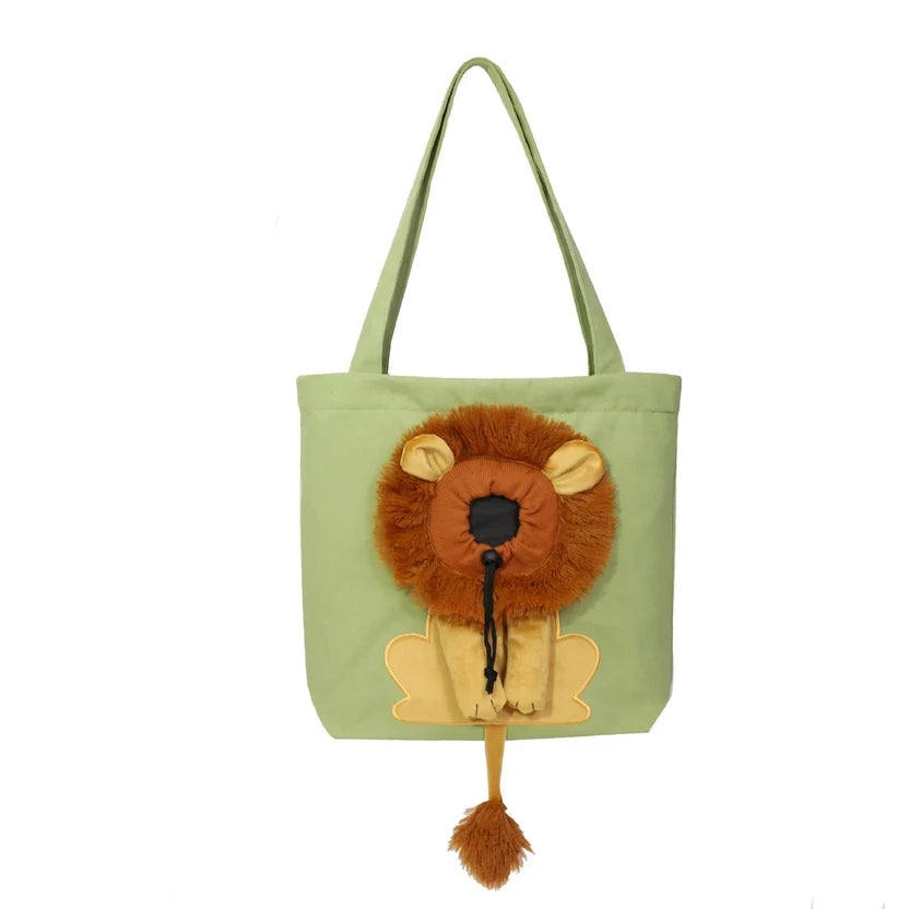 Soft Pet Carrier Bag – Lion Design Portable Travel Carrier