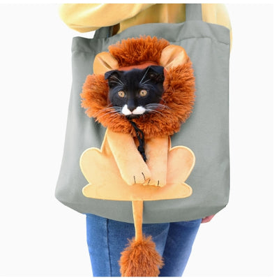 Soft Pet Carrier Bag – Lion Design Portable Travel Carrier