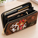 Long Wallet with Zipper Closure