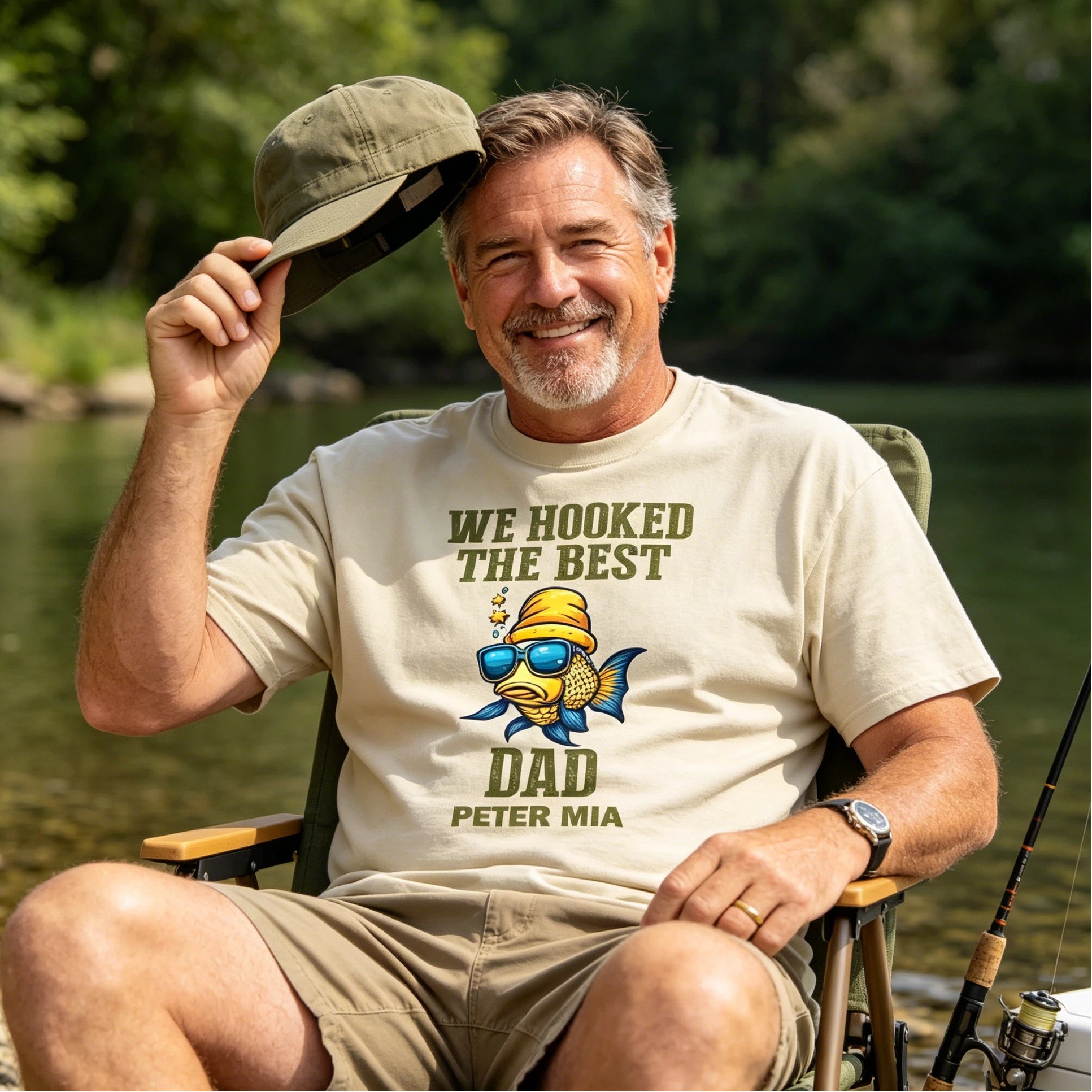 We Hooked The Best Dad Grandpa - Personalized T Shirt - Funny Father's Day Gift For Grandpa, Dad