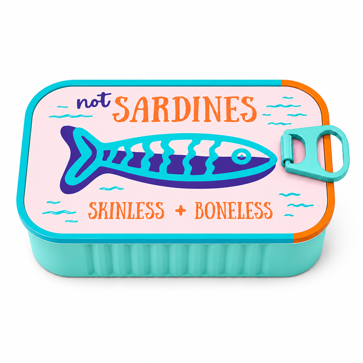 Sardines Jewelry Box – Novelty Fish Tin-Shaped Travel Jewelry Case with Playful Sardine Design for Birthday, Christmas & Vacation Gifts for Women, Girls and Fish Lovers