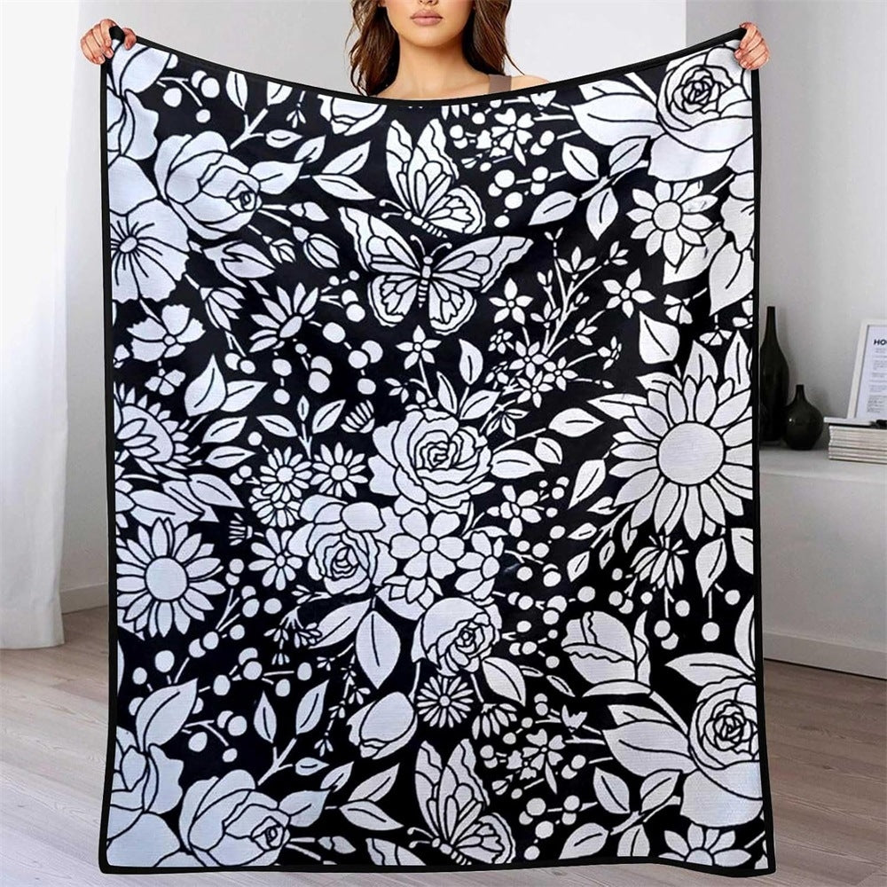 DIY Drawing Blanket with 24 Colors Markers, Doodle Your Own Blankets, Customizable Washable Paint & Play Blankets for Adults