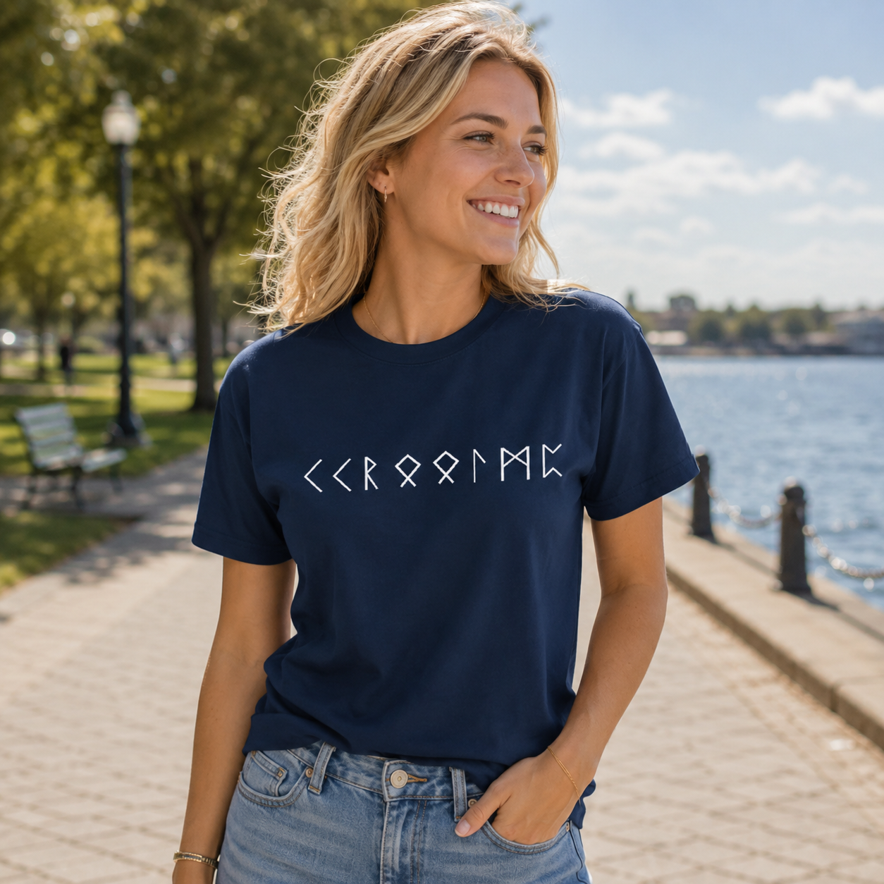 Father's Day Gifts, Name In Runes Viking - Personalized Shirt