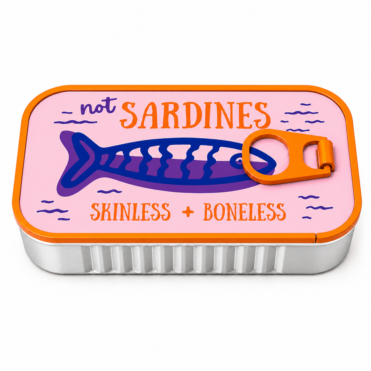 Sardines Jewelry Box – Novelty Fish Tin-Shaped Travel Jewelry Case with Playful Sardine Design for Birthday, Christmas & Vacation Gifts for Women, Girls and Fish Lovers