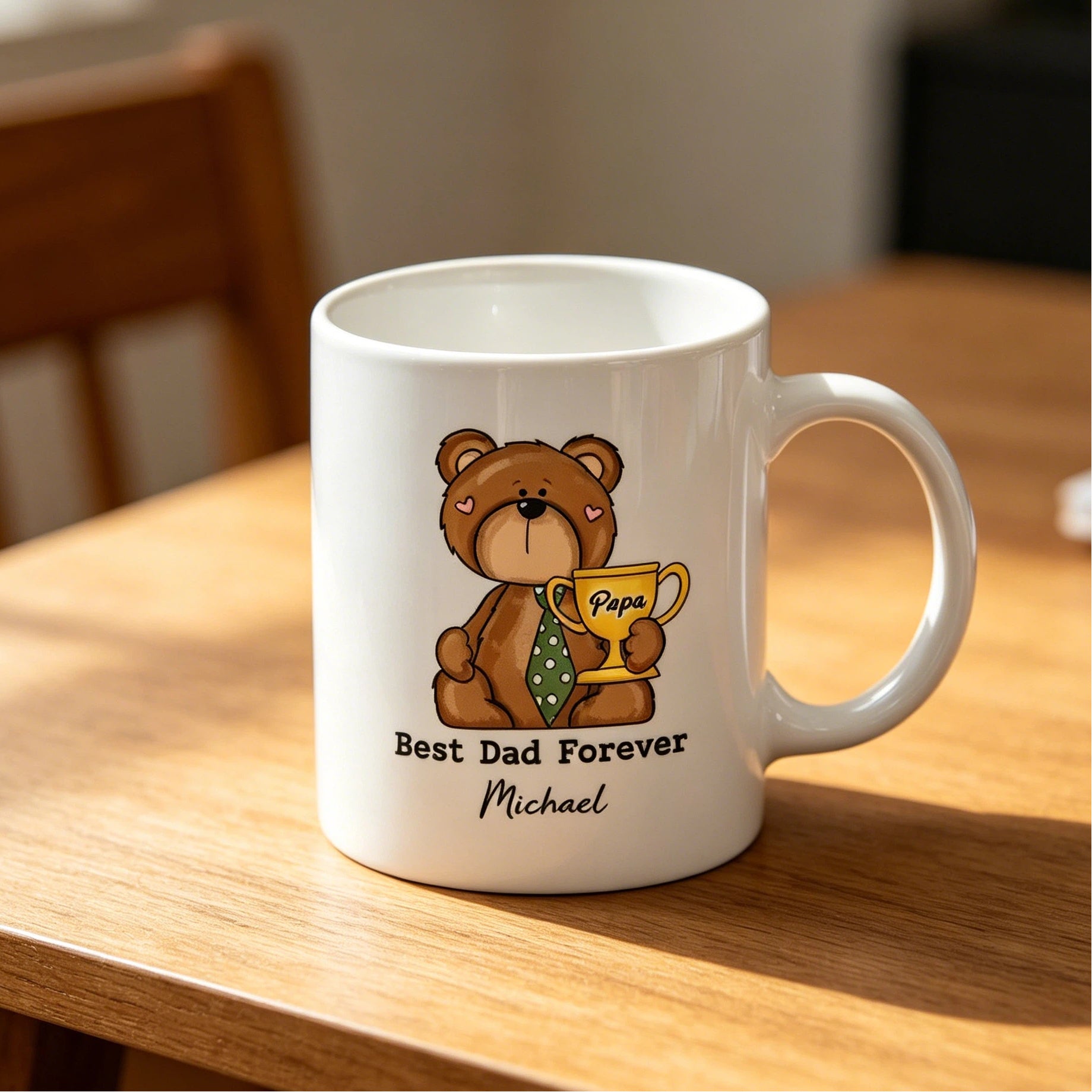 Best Dad Forever Personalized Mug – Funny Father’s Day Gift for Dad, Husband