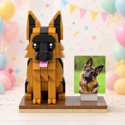 Custom Full Body Pet Brick Figure, Personalized Photo Dog Figurine, Special Father's Day Gift for Pet Lovers