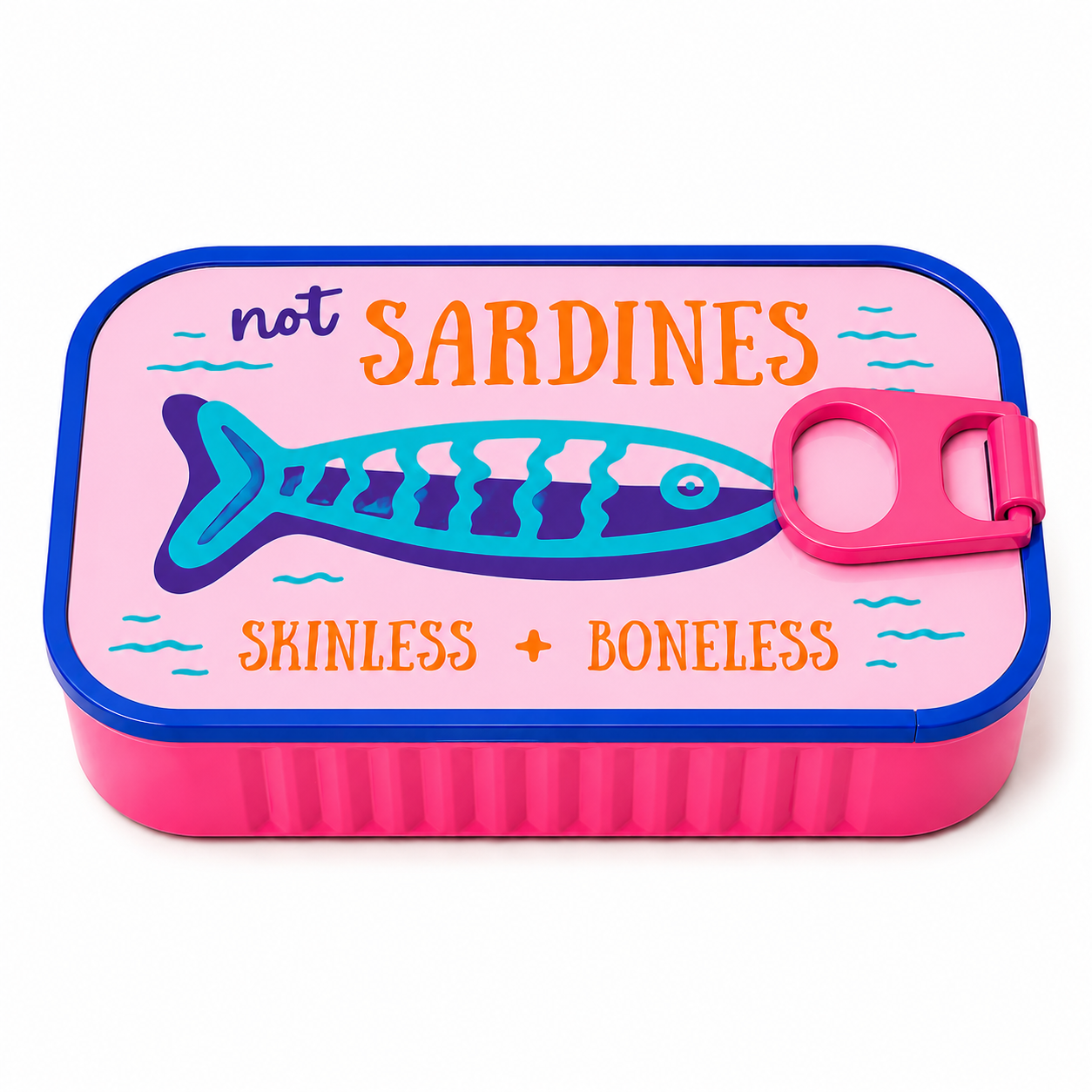 Sardines Jewelry Box – Novelty Fish Tin-Shaped Travel Jewelry Case with Playful Sardine Design for Birthday, Christmas & Vacation Gifts for Women, Girls and Fish Lovers