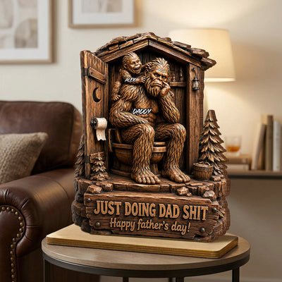 Just Doing Dad Sh*t - Personalized 2-Layered Wooden Plaque - Father's Day Gift for Dad, Husband