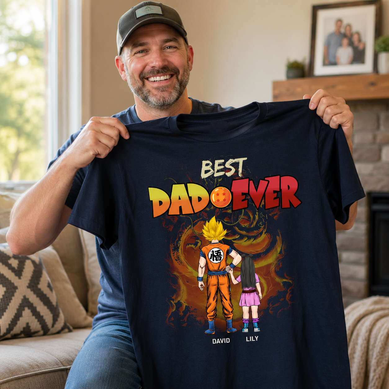 Personalized Best Dad Ever Shirt - Dragon Dad Custom Shirt Gift For Dad