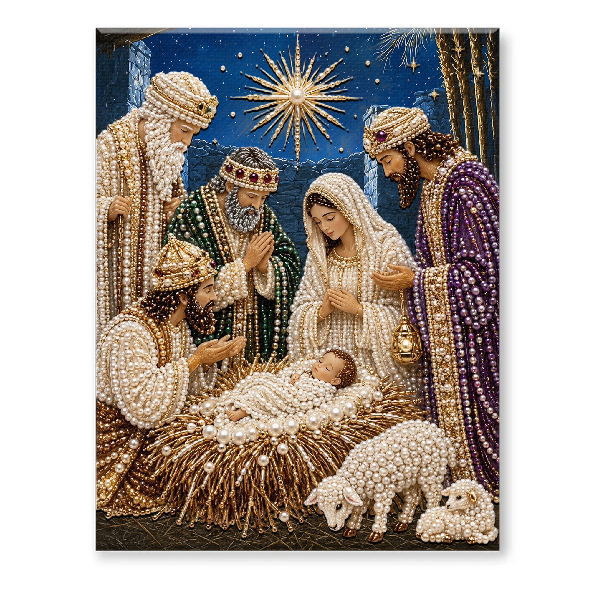 Christmas 3D Pearl Art DIY Kit – Festive Holiday Wall Decor, Handmade Craft Gift for Families & Craft Lovers