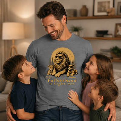 Fatherhood Is Kingdom Work Personalized Shirt - Father's Day Gift for Dad, Husband
