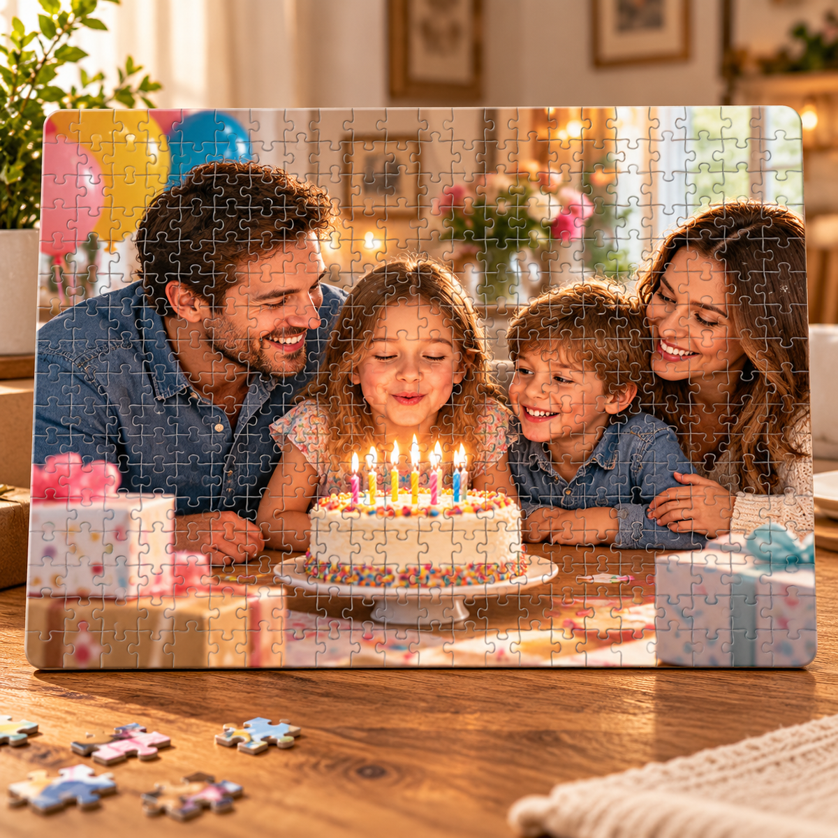 Personalized Photo Puzzle, Custom Picture Jigsaw Puzzle Made from Your Photo, Unique Birthday & Christmas Gift for Family and Friends