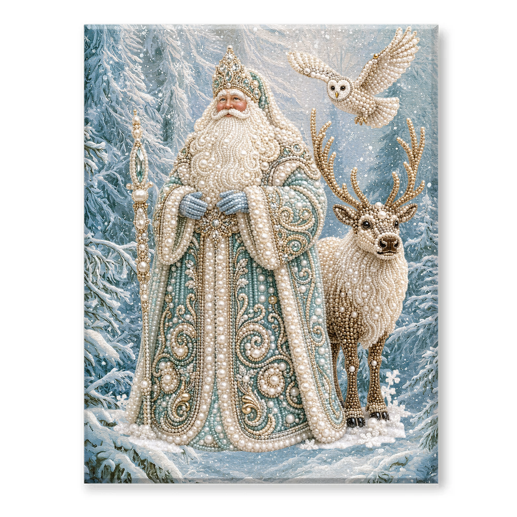 Christmas 3D Pearl Art DIY Kit – Festive Holiday Wall Decor, Handmade Craft Gift for Families & Craft Lovers