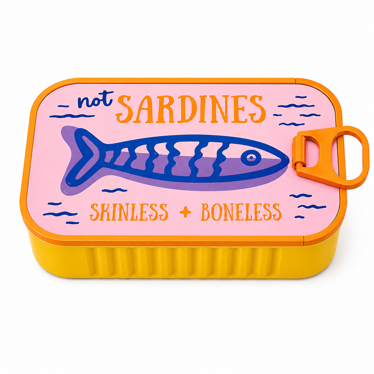 Sardines Jewelry Box – Novelty Fish Tin-Shaped Travel Jewelry Case with Playful Sardine Design for Birthday, Christmas & Vacation Gifts for Women, Girls and Fish Lovers