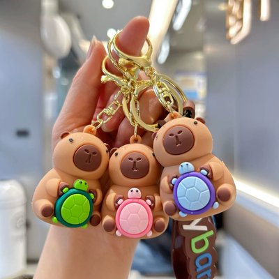 Cute Capybara Keychain — Bestselling Backpack Charm, Gift Accessory, Car Key Chain