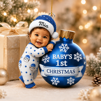 Personalized Baby Ornament, Baby First Christmas Ornament