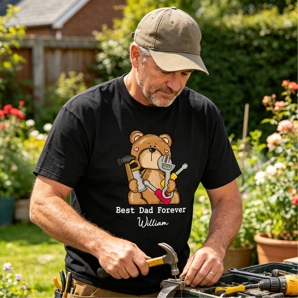 Best Dad Forever Custom Name Shirt - Funny Father's Day Gift For Dad, Husband