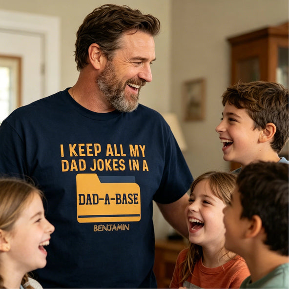 Personalized Dad Name Shirt Joke Collection T- shirt Funny Father’s Day Gift for Dad