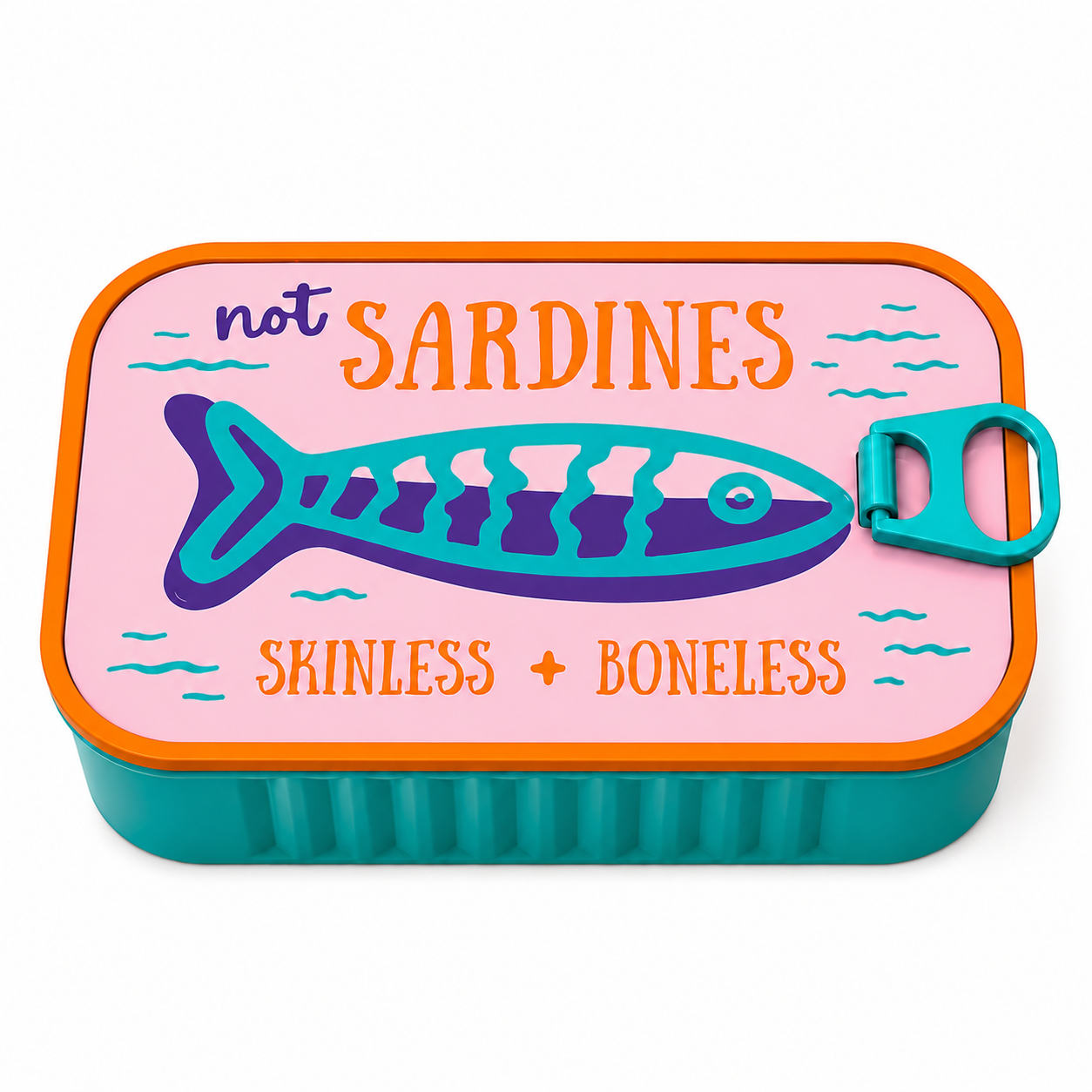 Sardines Jewelry Box – Novelty Fish Tin-Shaped Travel Jewelry Case with Playful Sardine Design for Birthday, Christmas & Vacation Gifts for Women, Girls and Fish Lovers