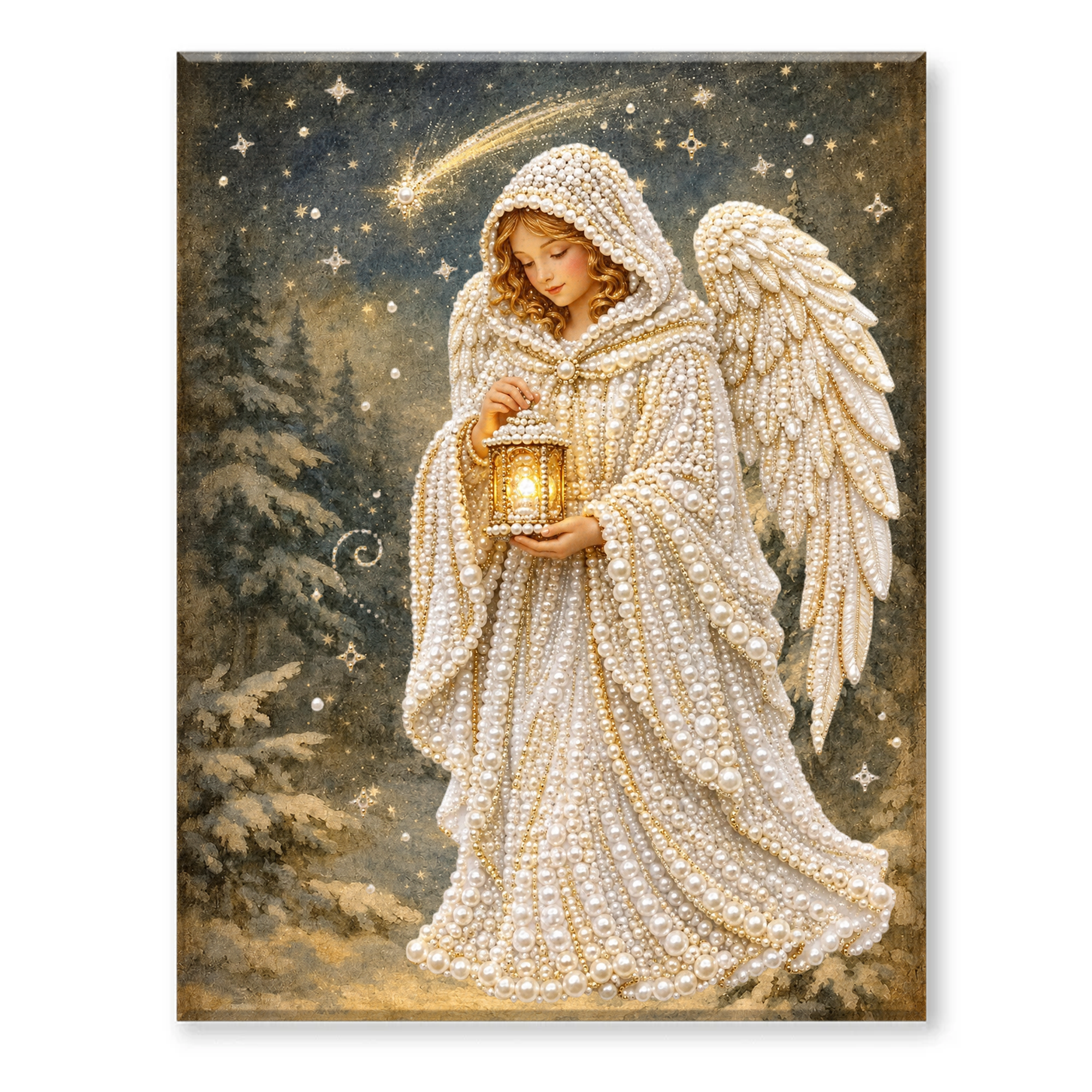 Christmas 3D Pearl Art DIY Kit – Festive Holiday Wall Decor, Handmade Craft Gift for Families & Craft Lovers