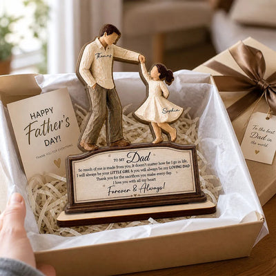 Will Always Be Your Little Girl Father & Daughter Dancing - Personalized 2-Layered Wooden Plaque - Sentimental Father's Day Gift From Daughter