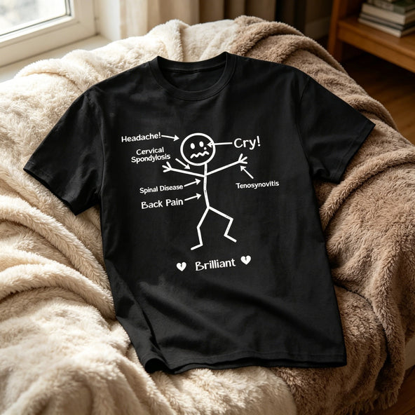 Pain Anatomy Chart Personalized Stick Figure Humor Shirt Gifts For Friends