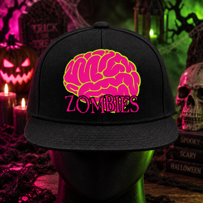 Personalized Halloween Snapback Hat, Custom Name Horror Themed Flat Bill Cap, Spooky Season Adjustable Hat Gift For Horror Fans