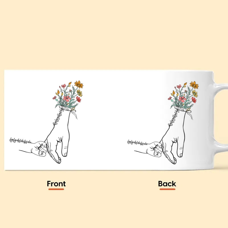Holding Mom's Hand - Personalized Mug