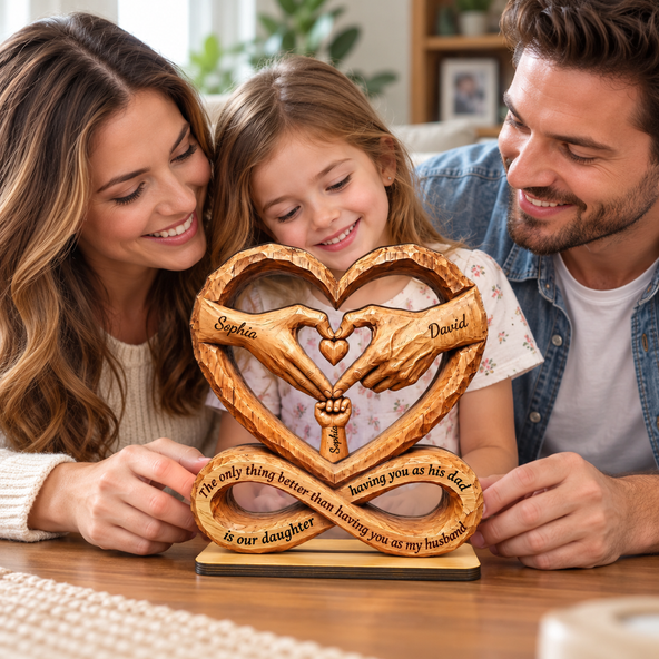 The Only Better Thing - Personalized 2-Layered Wooden Plaque - Father's Day Gift for Husband