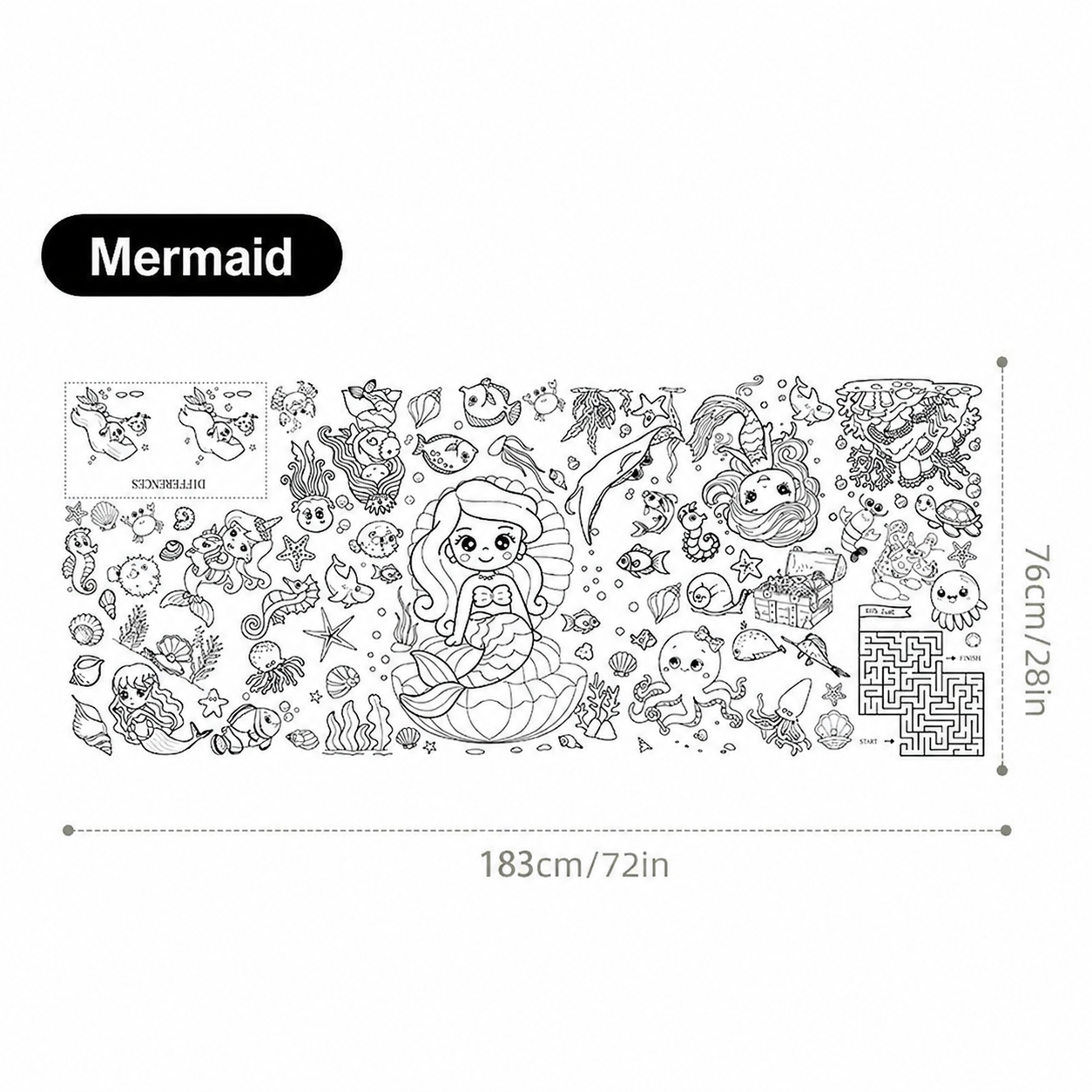 Children's Cartoon Painting Tablecloth DIY Disposable Paper Tablecloth Graffiti Tablecloth Giant Coloring Poster Wall Doodle for Boys Girls