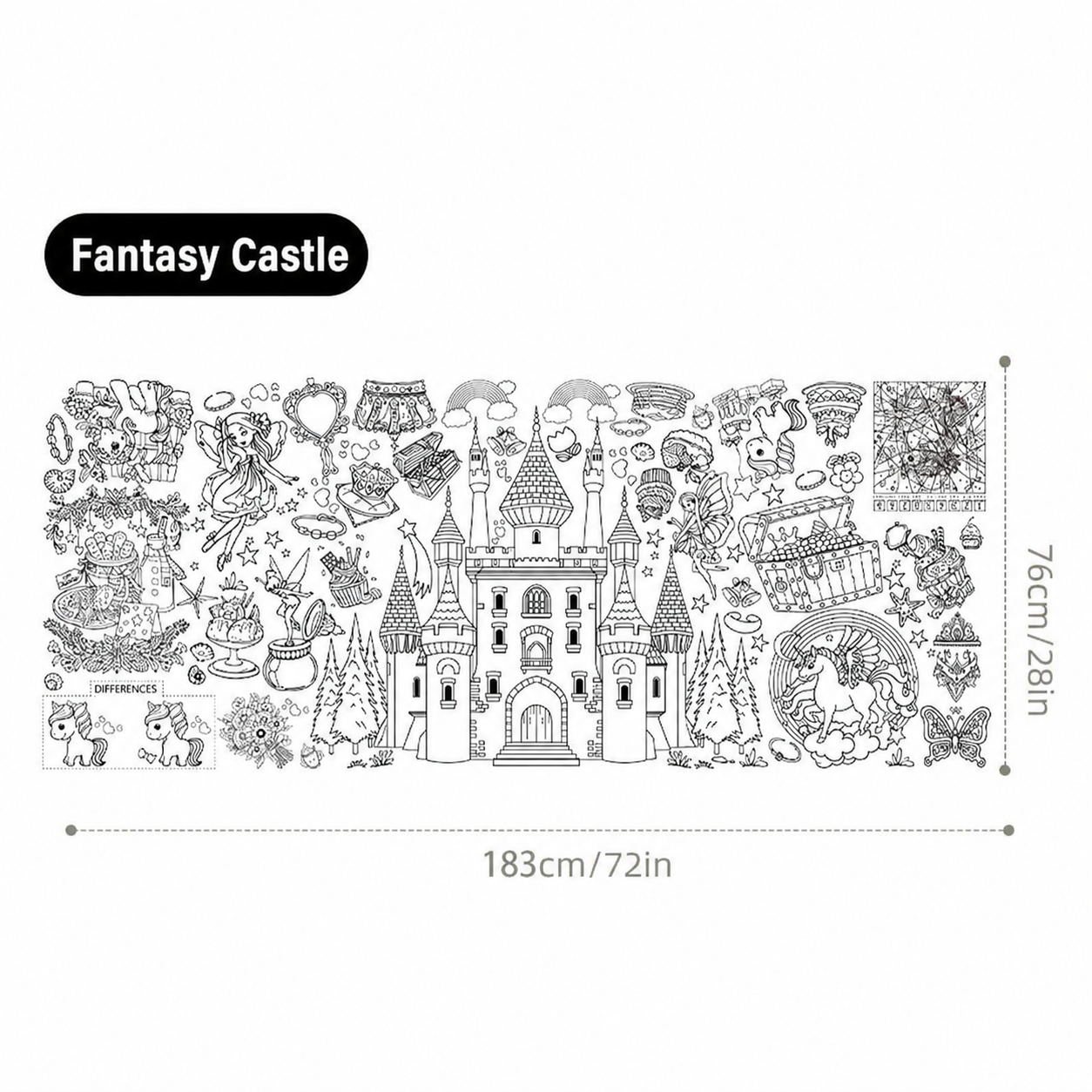 Children's Cartoon Painting Tablecloth DIY Disposable Paper Tablecloth Graffiti Tablecloth Giant Coloring Poster Wall Doodle for Boys Girls