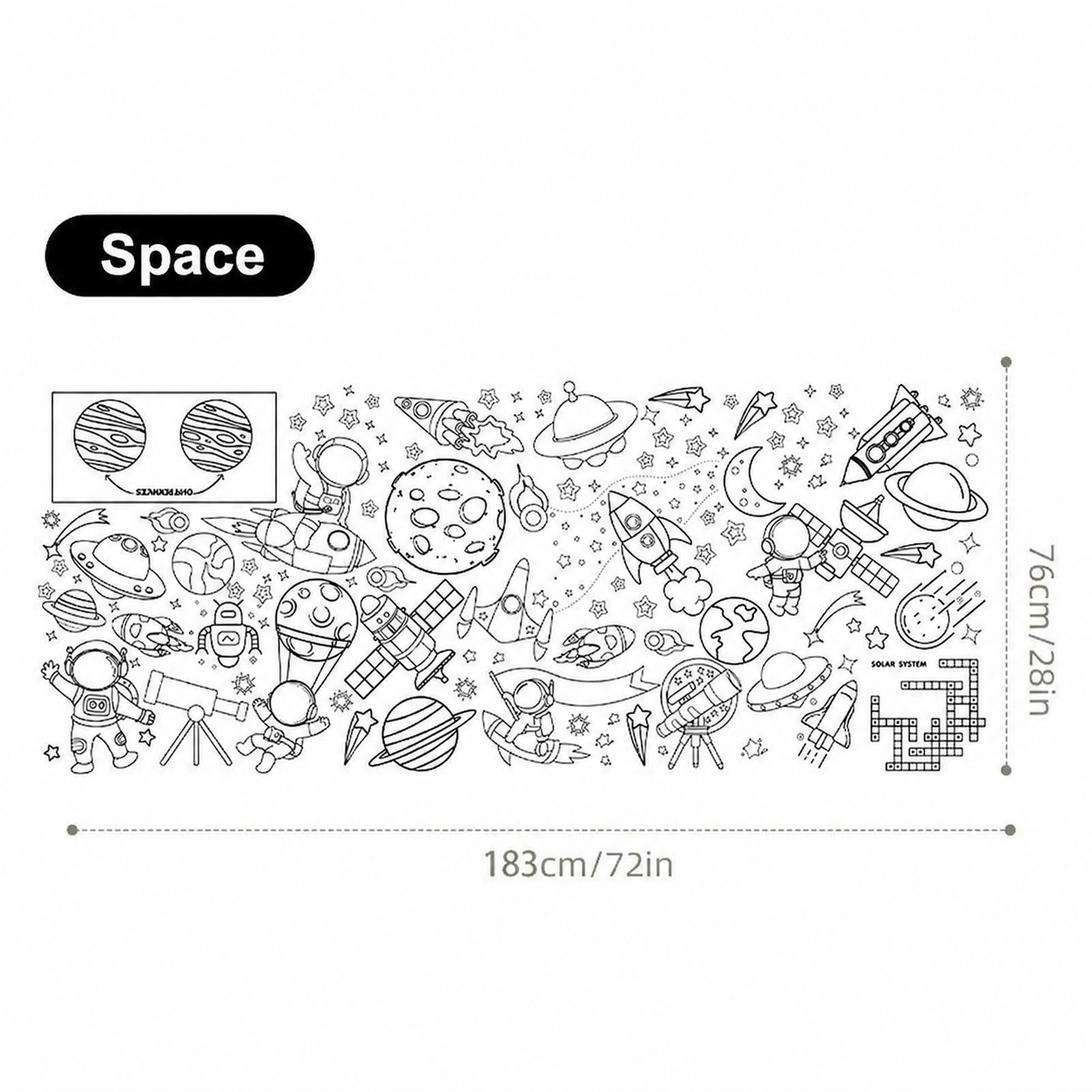 Children's Cartoon Painting Tablecloth DIY Disposable Paper Tablecloth Graffiti Tablecloth Giant Coloring Poster Wall Doodle for Boys Girls