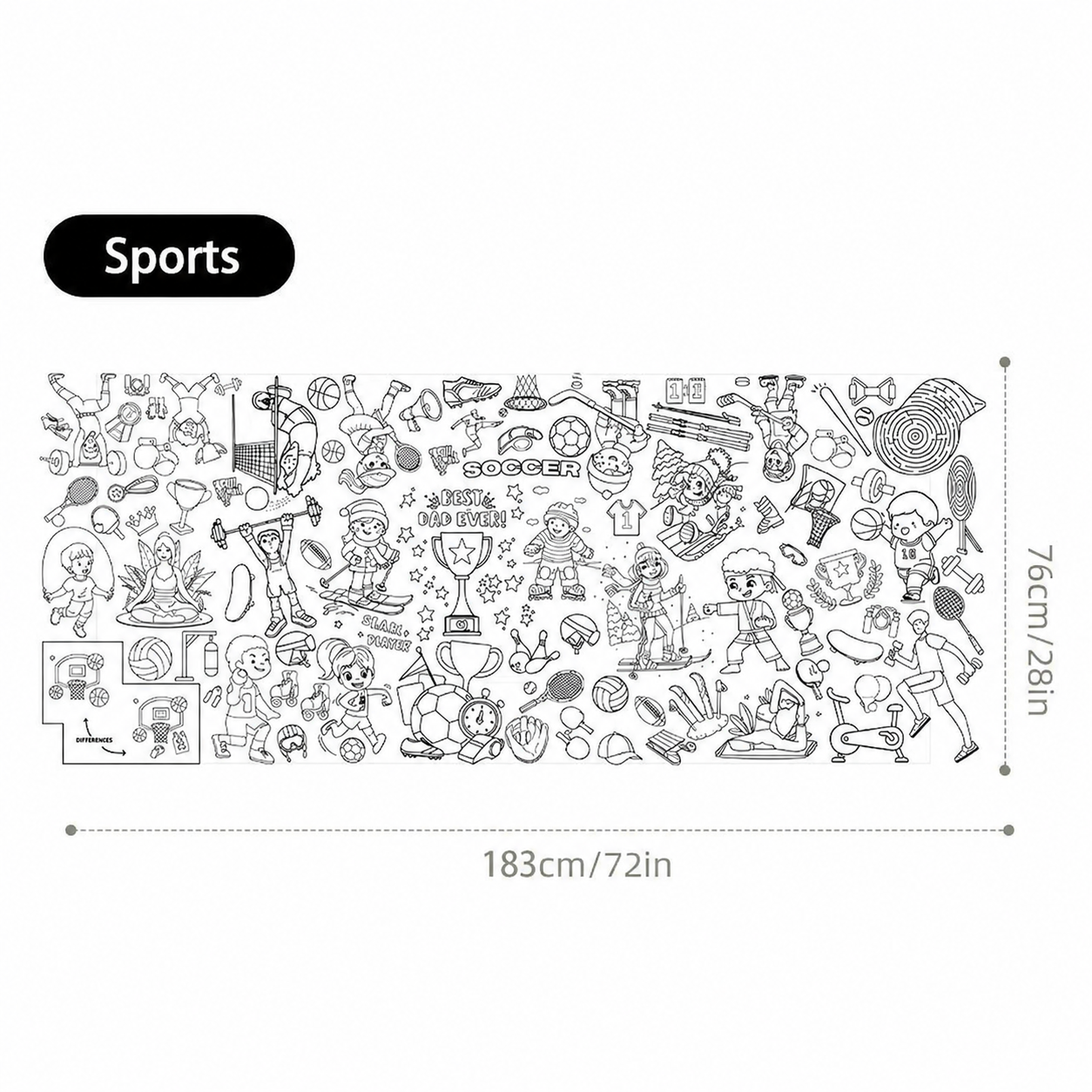 Children's Cartoon Painting Tablecloth DIY Disposable Paper Tablecloth Graffiti Tablecloth Giant Coloring Poster Wall Doodle for Boys Girls