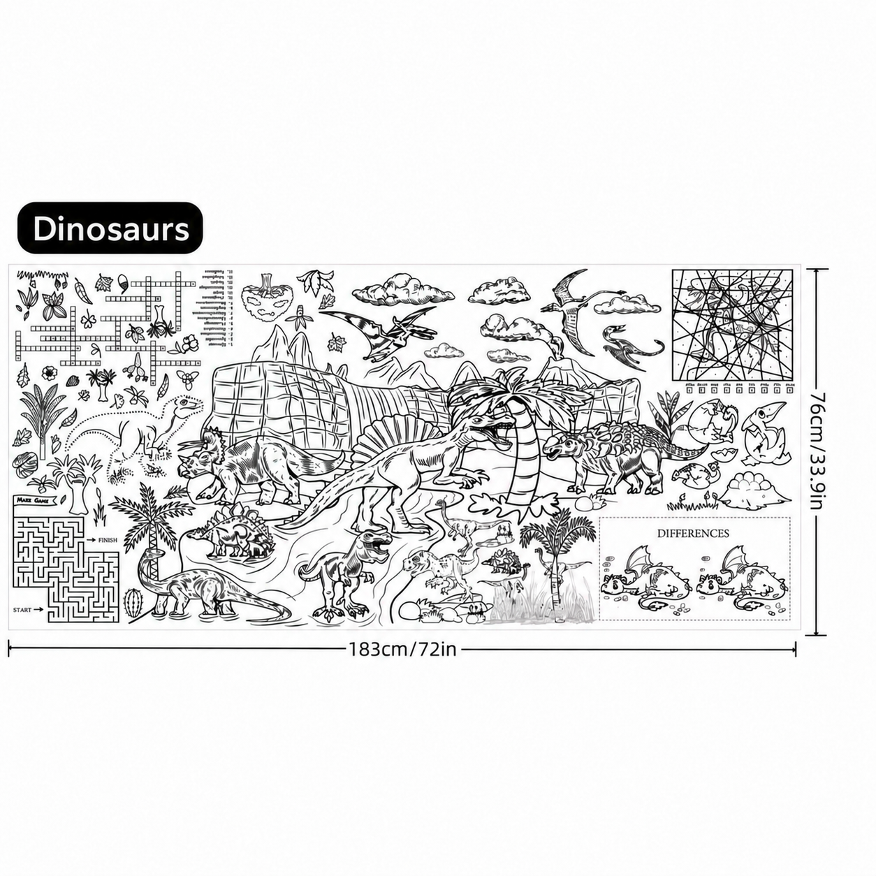 Children's Cartoon Painting Tablecloth DIY Disposable Paper Tablecloth Graffiti Tablecloth Giant Coloring Poster Wall Doodle for Boys Girls