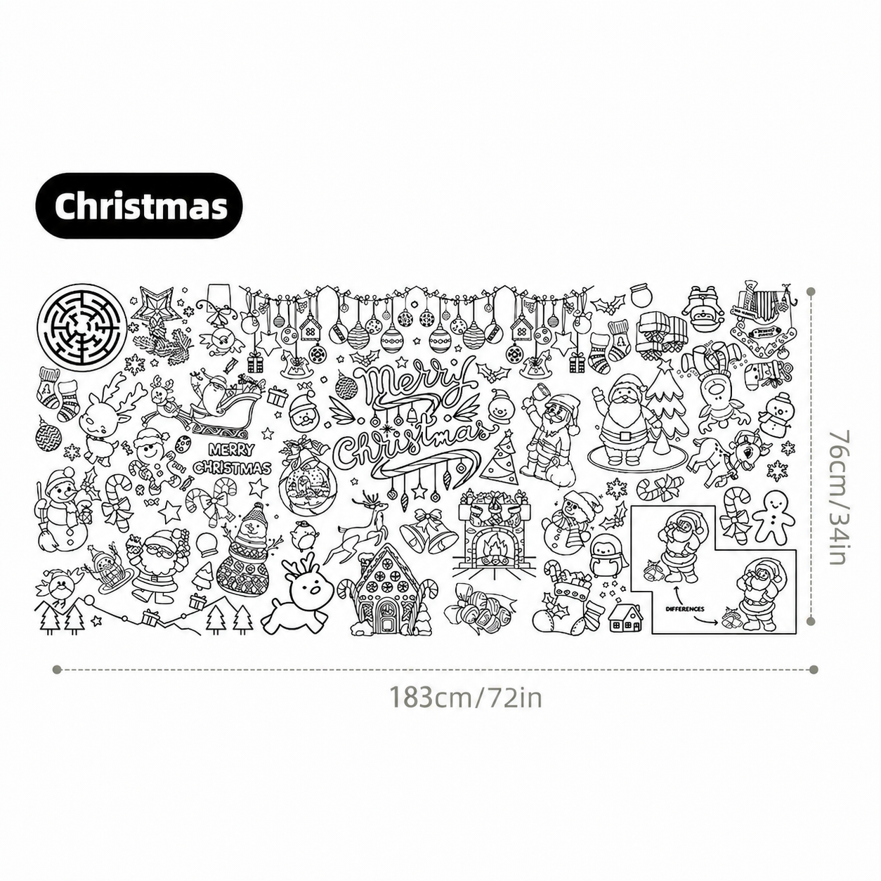 Children's Cartoon Painting Tablecloth DIY Disposable Paper Tablecloth Graffiti Tablecloth Giant Coloring Poster Wall Doodle for Boys Girls
