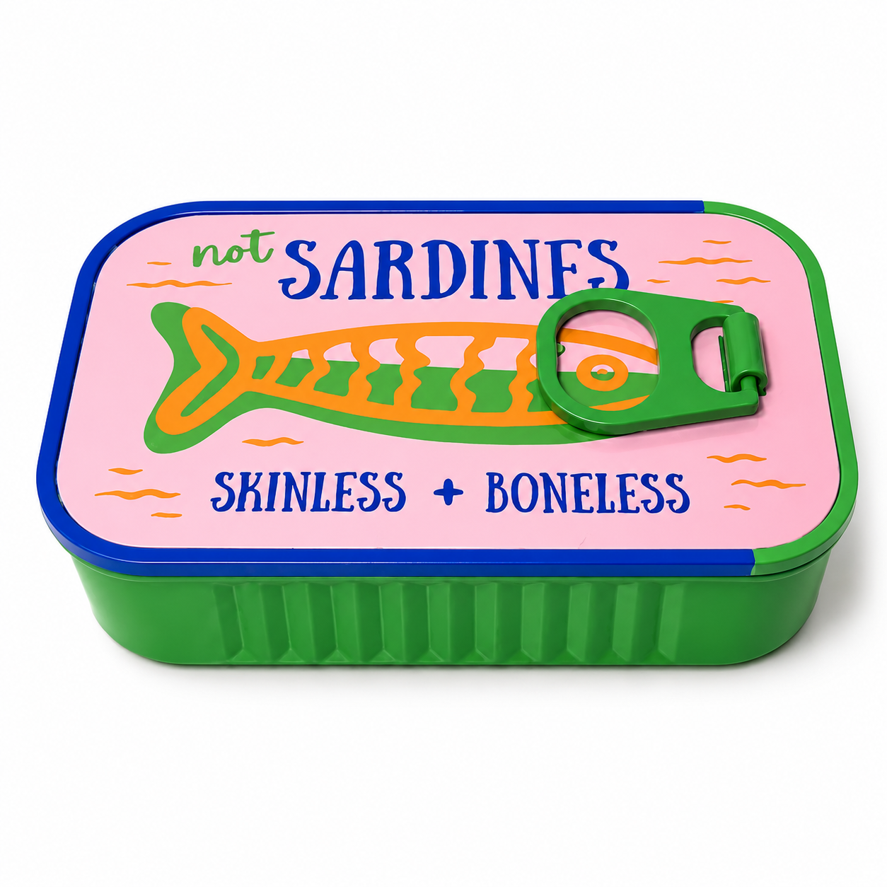 Sardines Jewelry Box – Novelty Fish Tin-Shaped Travel Jewelry Case with Playful Sardine Design for Birthday, Christmas & Vacation Gifts for Women, Girls and Fish Lovers