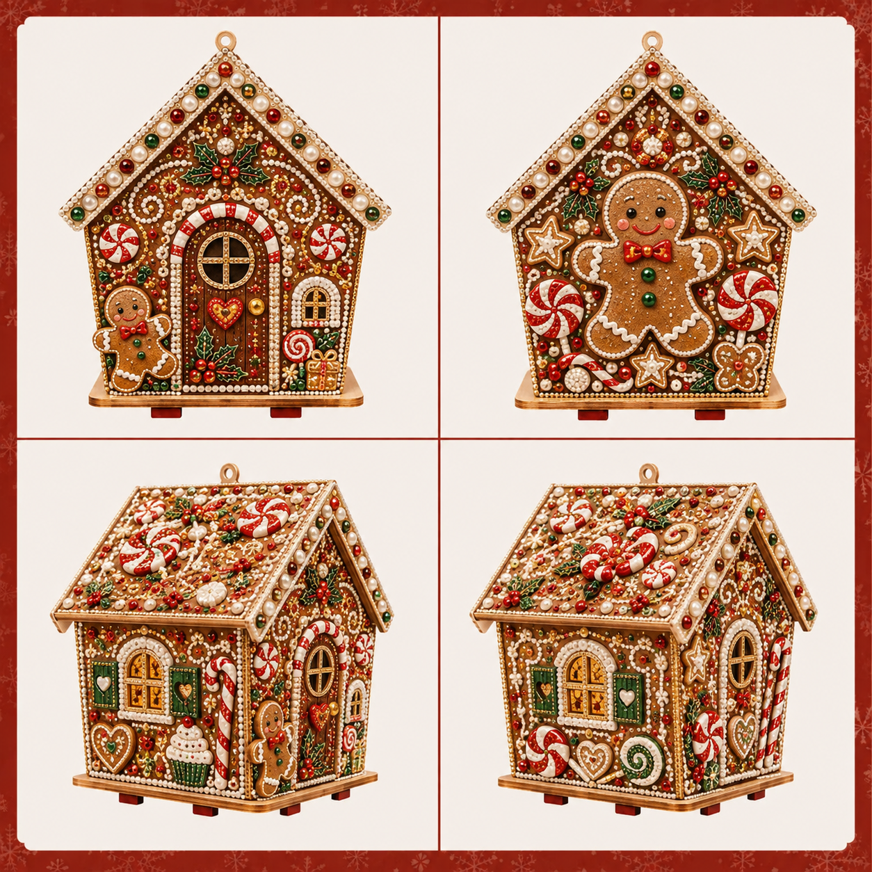 DIY Pearl Art Kit – 3D Handmade Christmas House Decoration, Holiday Craft Gift for Family & Friends