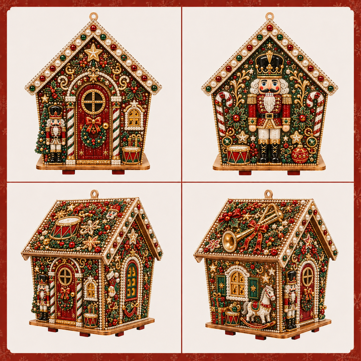 DIY Pearl Art Kit – 3D Handmade Christmas House Decoration, Holiday Craft Gift for Family & Friends