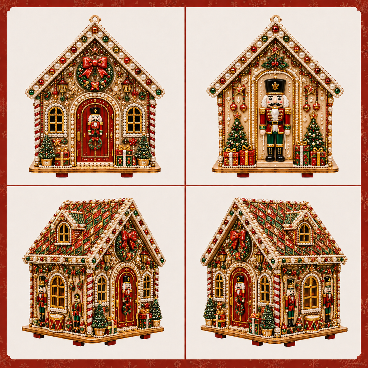 DIY Pearl Art Kit – 3D Handmade Christmas House Decoration, Holiday Craft Gift for Family & Friends
