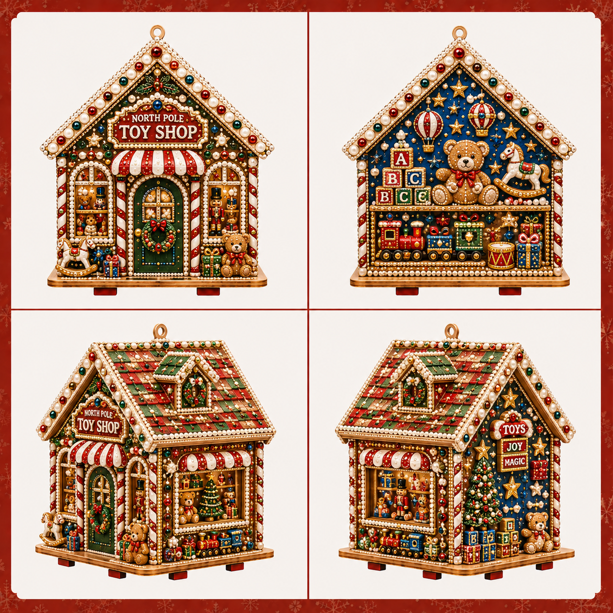 DIY Pearl Art Kit – 3D Handmade Christmas House Decoration, Holiday Craft Gift for Family & Friends