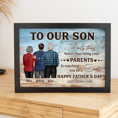 To My Son Happy Father's Day - Personalized Poster - Gift For Son