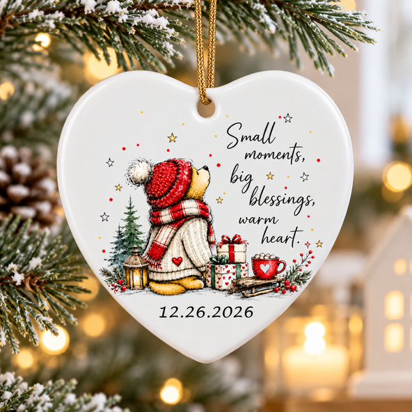 Personalized Christmas Ornament 2026, Custom Ceramic Holiday Keepsake, Xmas Gift for Family and Friends