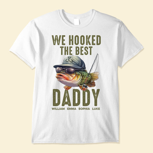 Father's Day Gifts, We Hooked The Best Dad, Grandpa, Papa - Personalized Shirt Father's Day