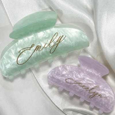 Custom Name Engraved Hair Claw Clip, Personalized Hair Clip, Engraved Hair Claw Clip With Any Text, Gift for Her
