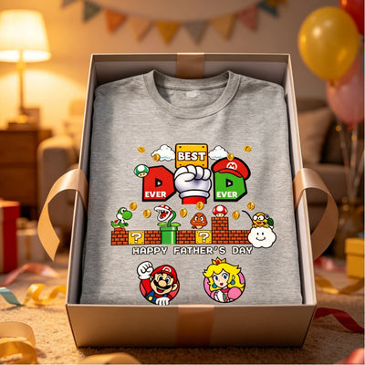 Mario Cartoon Personalized Name Shirt- Funny Father's Day Gift for Dad, Husband
