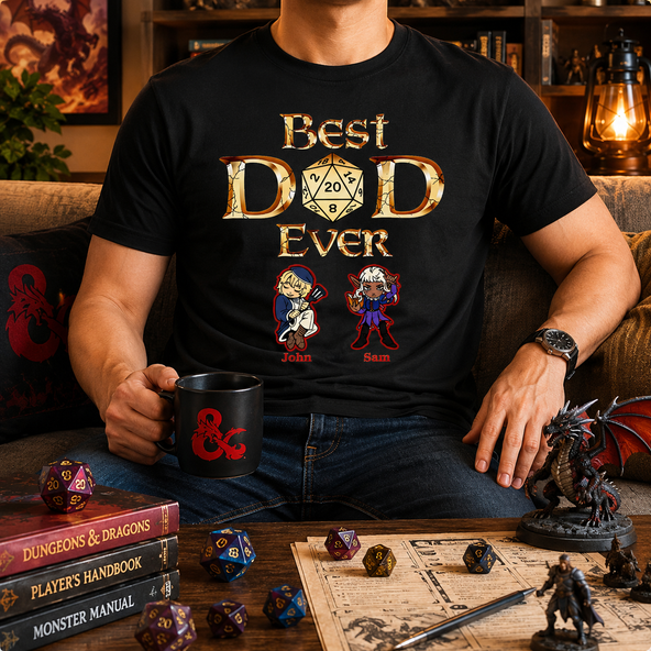 Dungeons Dad Custom Name Shirt - Funny Father’s Day Gift For Dad, Grandpa