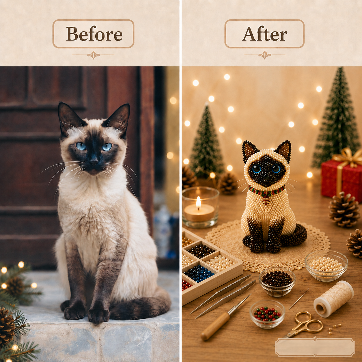 3D Beaded Pet DIY Kit, Make Cute Cat & Dog Bead Figurines, Beginner Friendly Handmade Craft Set, Creative Hobby Gift For Pet Lovers